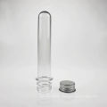 Round Flat Sample Bottle Borosilicate Glass Test Tube With Hand Screw Cap Liner